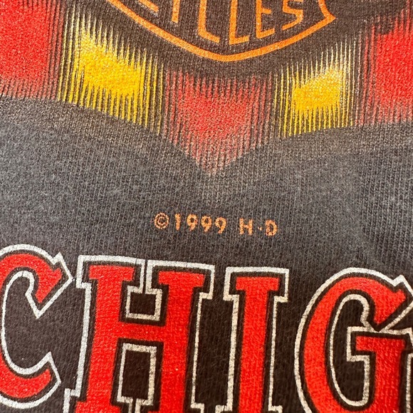 Vintage Harley Davidson Detroit Michigan Eagle Graphic T Shirt 1999 Mens L USA - Picture 7 of 9